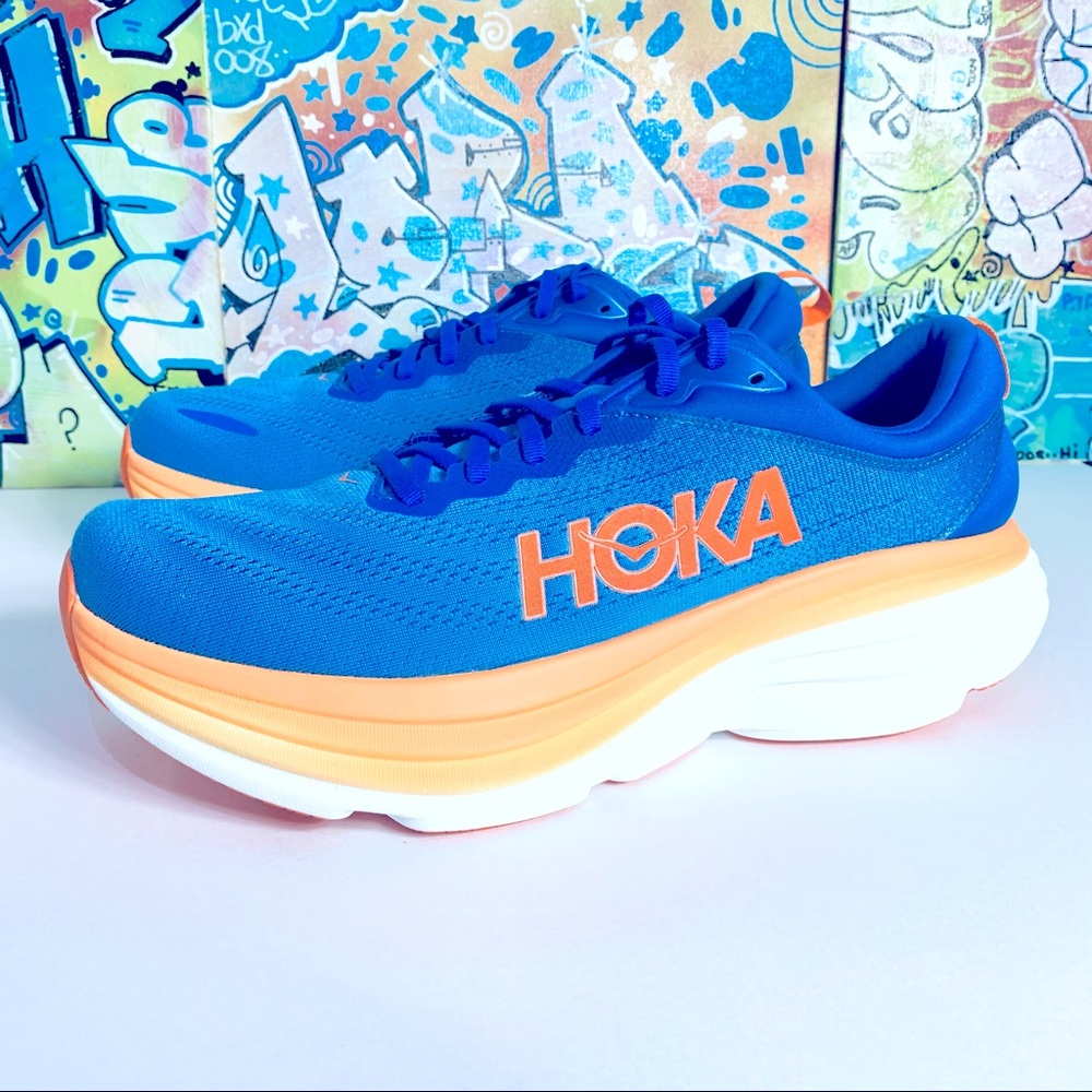 Hoka Bondi 8 Coastal Sky/Orange 1123202 - Picture 2 of 8